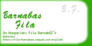 barnabas fila business card